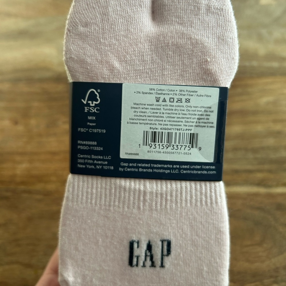 Gap 7 pair cotton no show socks NWT - Picture 3 of 4